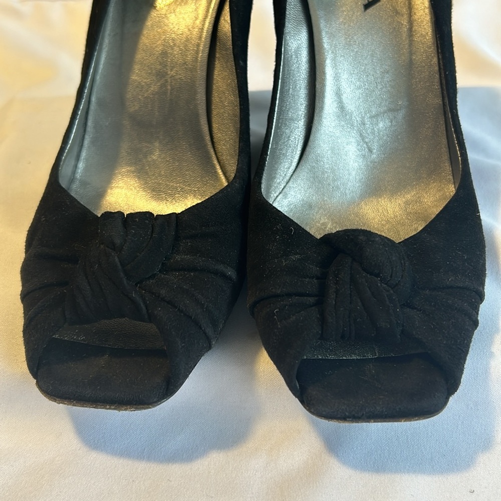 Prada Suede Peep Toe Wedges EU 36 - Picture 3 of 11